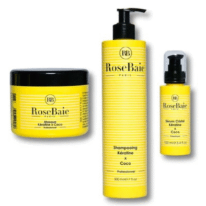 Rosebaie Trio Coco - Shampoing, Masque & Sérum pour Cheveux Secs