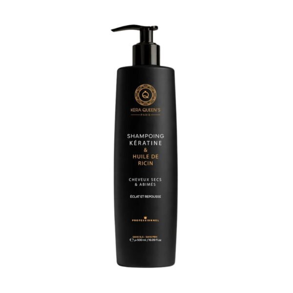 Kit Trio Rituel Kératine & Huile de Ricin Kera Queen's – 500 ml + 500 ml + 100 ml