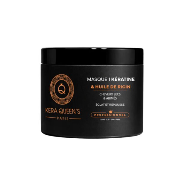 Kit Trio Rituel Kératine & Huile de Ricin Kera Queen's – 500 ml + 500 ml + 100 ml